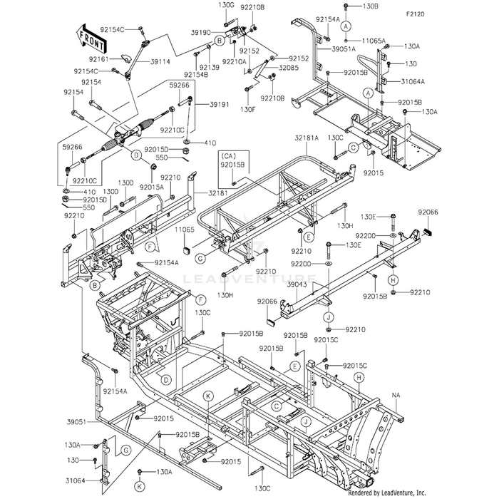 Frame-Comp-Side,Lh by Kawasaki