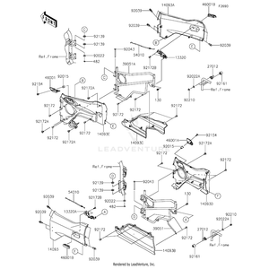 Frame-Comp-Side,Lh by Kawasaki 39051-0017 OEM Hardware 39051-0017 Off Road Express Peach St