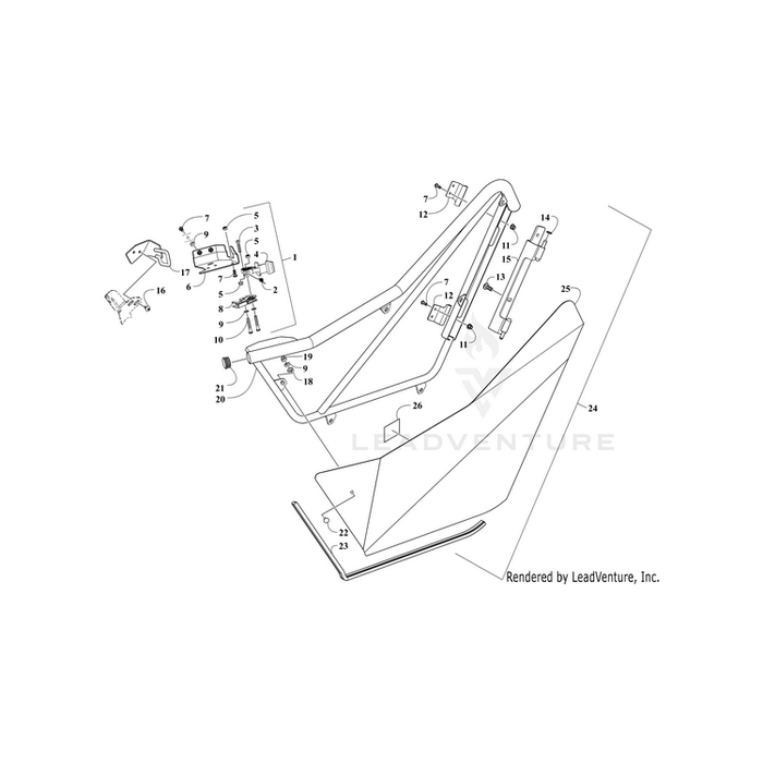 Frame,Door-Lh-Blk By Arctic Cat