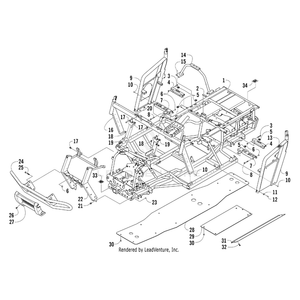 Frame-Fab  (Xtz) By Arctic Cat 4506-616 OEM Hardware 4506-616 Off Road Express