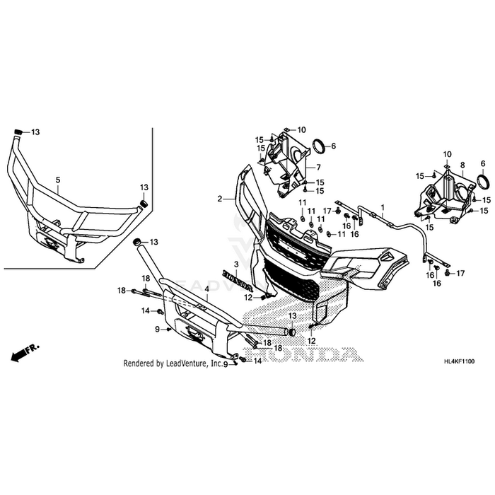 Frame, Front Support by Honda