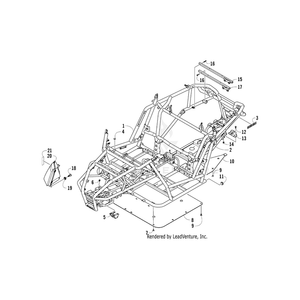 Frame,Main-Ptd Blk (W/Decals) By Arctic Cat 5506-050 OEM Hardware 5506-050 Off Road Express