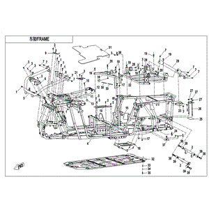 Frame (Special Order) by CF Moto 5BRA-031000 OEM Hardware 5BRA-031000 Northstar Polaris