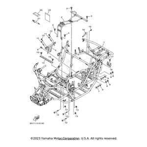 Frame Sub Comp by Yamaha B57-F111B-00-00 OEM Hardware B57-F111B-00-00 Off Road Express Drop Ship