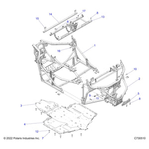 Frame Weld, Front, Matte Black by Polaris 1024255-458 OEM Hardware P1024255-458 Off Road Express Drop Ship