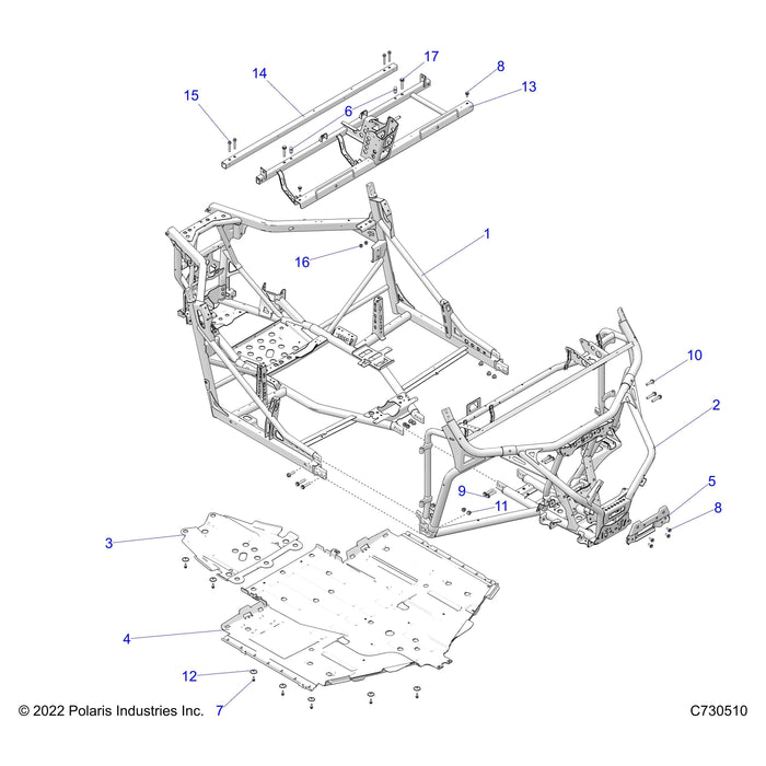 Frame Weld, Front, Matte Black by Polaris