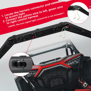 Front Accent Light Mustache for Polaris RZR PRO XP 2020-2023 by Kemimoto B0801-00304CL Accent Lights B0801-00304CL Kemimoto