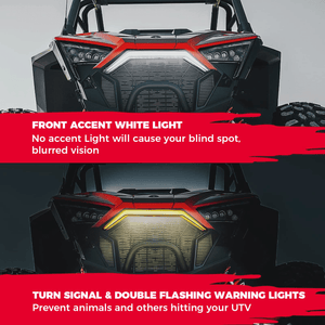 Front Accent Light Mustache for Polaris RZR PRO XP 2020-2023 by Kemimoto B0801-00304CL Accent Lights B0801-00304CL Kemimoto