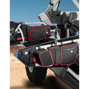 Front and Rear Door Bags for Can-Am Maverick X3 Max - Red by Kemimoto BZH0266-02 Door Bag BZH0266-02 Kemimoto