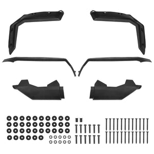 Front and Rear Extended Mud Guards For Can Am Defender by Kemimoto B0103-01001BK Mud Flap B0103-01001BK Kemimoto