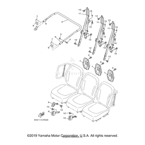 Front Belt Receiver Assembly by Yamaha 2PG-F470R-00-00 OEM Hardware 2PG-F470R-00-00 Off Road Express