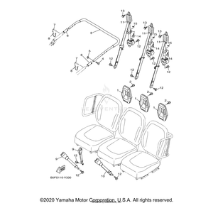 Front Belt Receiver Assembly by Yamaha B5F-F470R-00-00 OEM Hardware B5F-F470R-00-00 Off Road Express