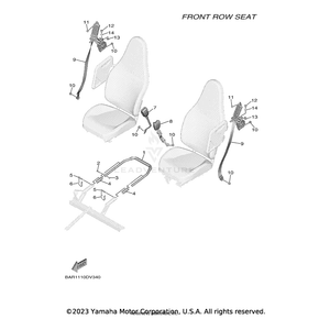 Front Belt Receiver Assembly by Yamaha BAR-F470R-01-00 OEM Hardware BAR-F470R-01-00 Off Road Express