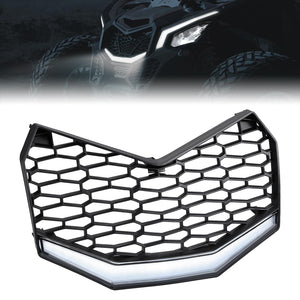 Front Bumper Mesh Grill For Can-Am Maverick X3 by Kemimoto B0111-00302BK Grill B0111-00302BK Kemimoto