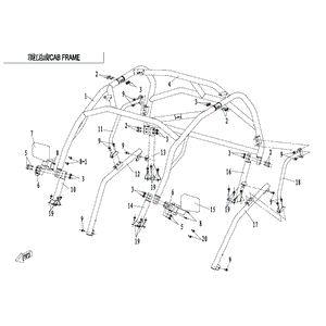 Front Cab Frame. (Truck Freight) by CF Moto 7000-230400-1BB0 OEM Hardware 7000-230400-1BB0 Northstar Polaris