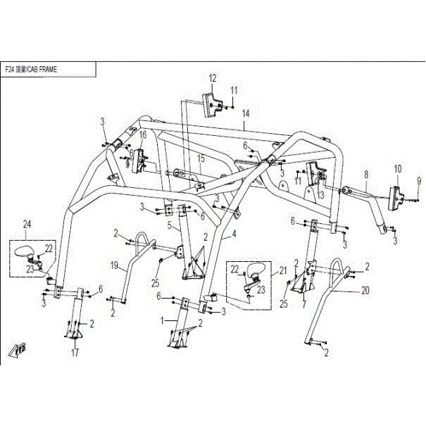 Front Cab Frame. (Truck Freight) by CF Moto