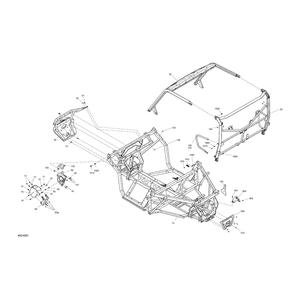 Front Cage Profile Assy by Can-Am 715006506 OEM Hardware 715006506 Off Road Express Drop Ship