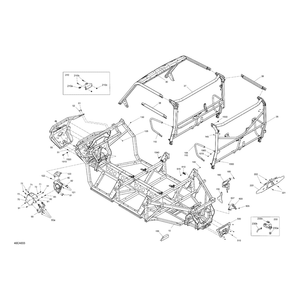 Front Cage Profile Assy by Can-Am 715006547 OEM Hardware 715006547 Off Road Express Drop Ship