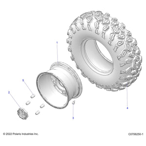 Front Clincher Nhs, 27X9-R12 by Polaris 5416040 OEM Hardware P5416040 Off Road Express