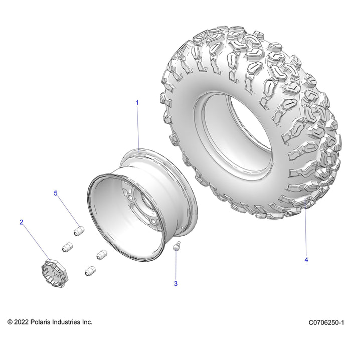 Front Clincher Nhs, 27X9-R12 by Polaris