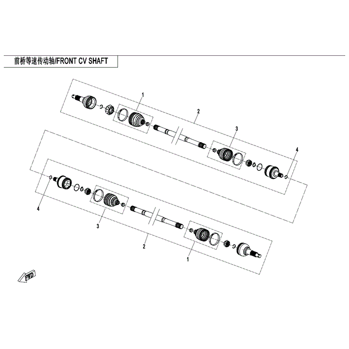 Front Cv Drive Shaft by CF Moto