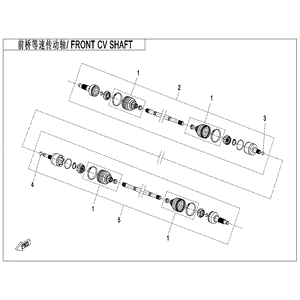 Front Cv Shaft Lh by CF Moto 5BWB-270100 OEM Hardware 5BWB-270100 Northstar Polaris