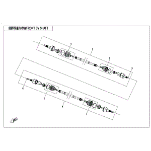 Front Cv Shaft Rh by CF Moto 5HY0-270200 OEM Hardware 5HY0-270200 Northstar Polaris