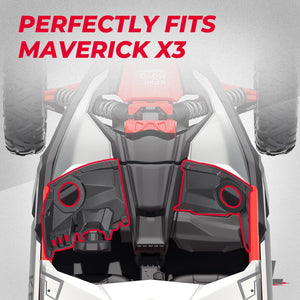 Front Dash Speaker Pods for Can Am Maverick X3 / X3 Max by Kemimoto FTVDS004 Speakers FTVDS004 Kemimoto