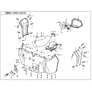 Front Deco Plate Lh Athens Blue by CF Moto 9060-040007-0EK00 OEM Hardware 9060-040007-0EK00 Northstar Polaris