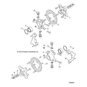 Front Disc Brake by Polaris 5254999 OEM Hardware P5254999 Off Road Express