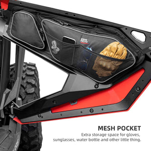 Front Door Bag with Removable Knee Pad for RZR PRO XP 2020-2023 by Kemimoto B0113-01901BK Door Bag B0113-01901BK Kemimoto