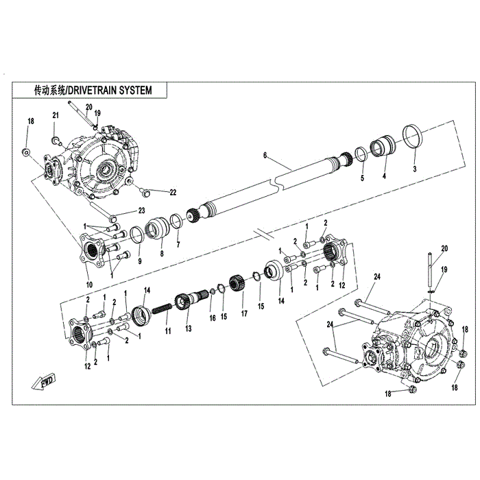 Front Drive Shaft by CF Moto