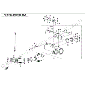 Front Exhaust Pipe Assy by CF Moto 5ASV-021310-6001 OEM Hardware 5ASV-021310-6001 Northstar Polaris