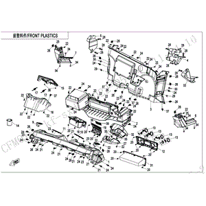 Front Fender by CF Moto 5HYV-043041-1C00 OEM Hardware 5HYV-043041-1C00 Northstar Polaris