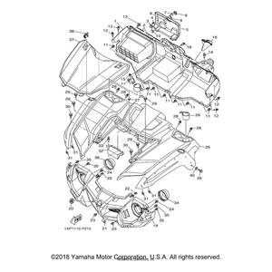 Front Fender Comp by Yamaha 1XP-F1510-11-00 OEM Hardware 1XP-F1510-11-00 Off Road Express