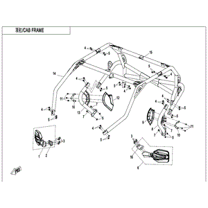 Front Frame Cab by CF Moto 5BYV-230400-1B000 OEM Hardware 5BYV-230400-1B000 Northstar Polaris