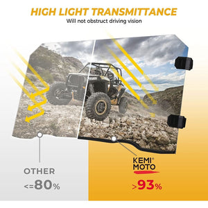 Front Full Windshield for Polaris RZR XP 1000/4 by Kemimoto B0110-02803CL Full Windshield B0110-02803CL Kemimoto