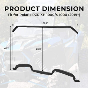 Front Full Windshield with 4 Black Clamps for Polaris RZR by Kemimoto B0110-01201CL Full Windshield B0110-01201CL Kemimoto