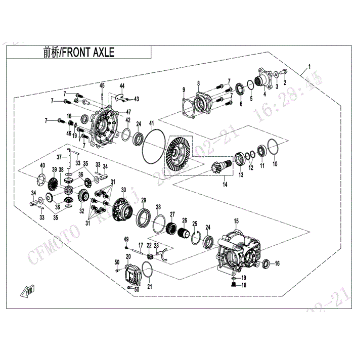 Front Gear Case Assy by CF Moto