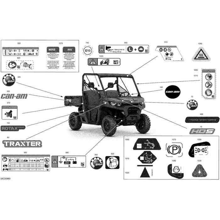 Front Grease Fitting Position Decal by Can-Am