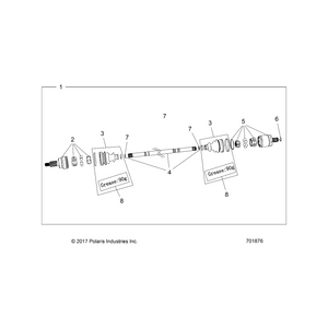 Front Halfshaft 60 Assembly by Polaris 1333946 OEM Hardware P1333946 Off Road Express