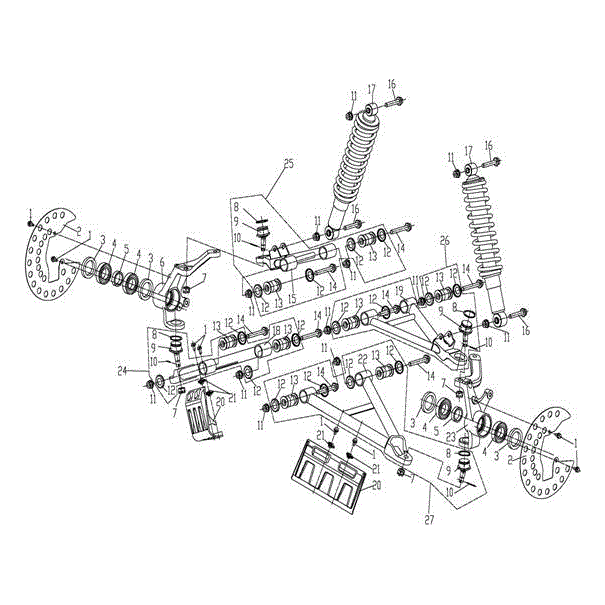 Front Left Arm (Lower) Assy by CF Moto