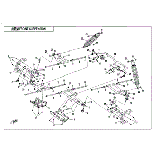 Front Lower A-Arm Lh by CF Moto 703A-050210 OEM Hardware 703A-050210 Northstar Polaris