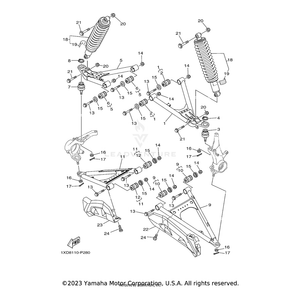 Front Lower Arm Comp(Left) by Yamaha 2PG-F3570-01-00 OEM Hardware 2PG-F3570-01-00 Off Road Express