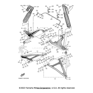 Front Lower Arm Comp(Left) by Yamaha B4J-F3570-01-00 OEM Hardware B4J-F3570-01-00 Off Road Express