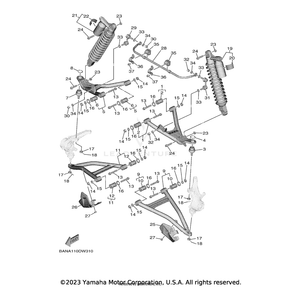 Front Lower Arm Comp(Left) by Yamaha BAR-F3570-01-00 OEM Hardware BAR-F3570-01-00 Off Road Express