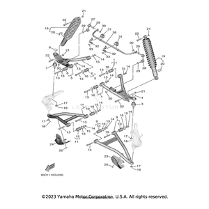 Front Lower Arm Comp(Left) by Yamaha BG4-F3570-01-00 OEM Hardware BG4-F3570-01-00 Off Road Express