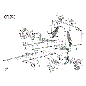 Front Lower Arm Guard Lh by CF Moto 4060-050203 OEM Hardware 4060-050203 Northstar Polaris