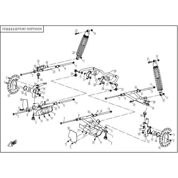 Front Lower Arm Lh by CF Moto