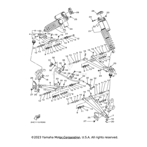 Front Lower Arm Sub-Assembly (L.H) by Yamaha 2HC-F3507-10-00 OEM Hardware 2HC-F3507-10-00 Off Road Express